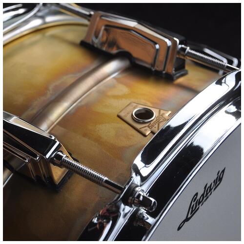 Image 9 - Ludwig LB464R 14″ x 6.5″ Raw Brass Phonic Snare Drum